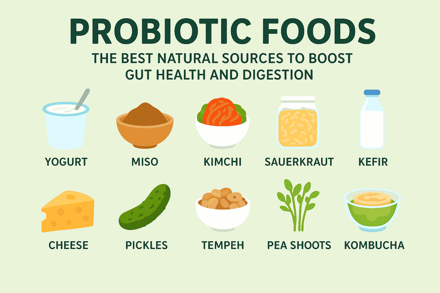 Top 10 Probiotic Foods for a Healthy Gut and Strong Immunity